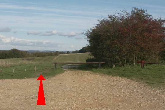 Walking direction photo: 1 for walk North of the Rings, Badbury Rings, Dorset.