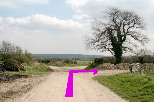 Walking direction photo: 5 for walk King Down, Badbury Rings, Dorset.