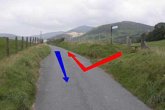 Walk direction photograph: 16 for walk The Waterfalls, Castell y Bere, Gwynedd, Wales.