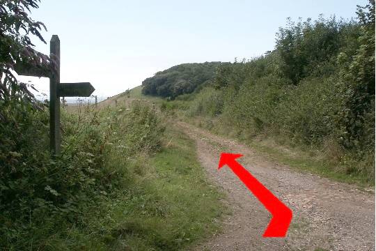 Walking direction photo: 7 for walk Around Chapel Hill, Abbotsbury, Dorset, Jurassic Coast.