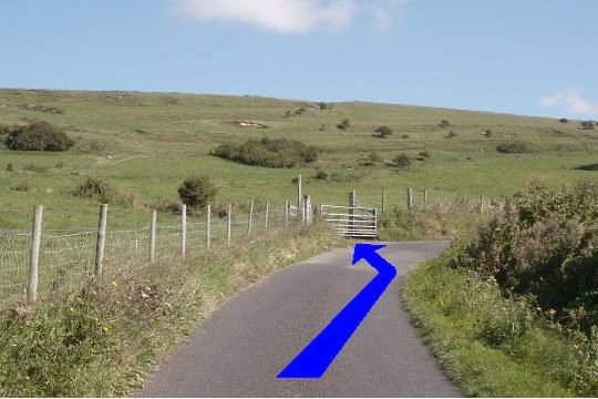 Walking direction photo: 3 for walk Up White Hill, Abbotsbury, Dorset, Jurassic Coast.