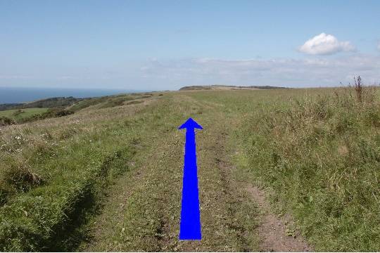Walking direction photo: 13 for walk Up White Hill, Abbotsbury, Dorset, Jurassic Coast.