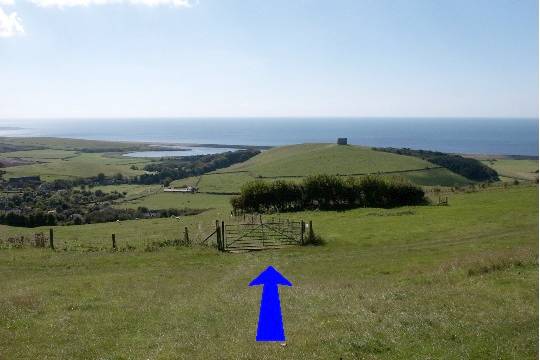 Walking direction photo: 19 for walk Up White Hill, Abbotsbury, Dorset, Jurassic Coast.