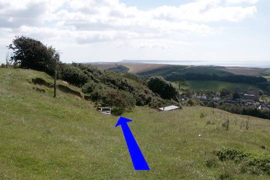 Walking direction photo: 21 for walk Up White Hill, Abbotsbury, Dorset, Jurassic Coast.