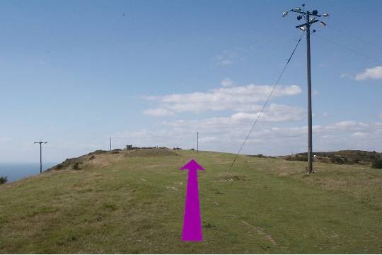 Walk direction photograph: 12 for walk Castle and Beach, Abbotsbury, Dorset, South West England.