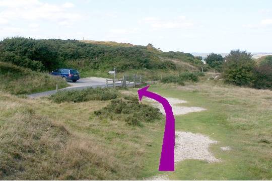 Walking direction photo: 13 for walk Castle and Beach, Abbotsbury, Dorset, Jurassic Coast.