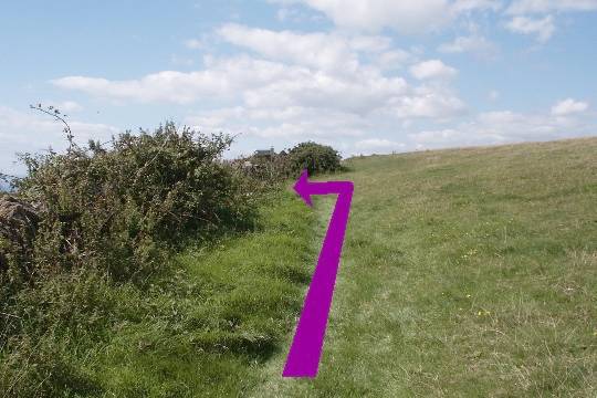 Walking direction photo: 21 for walk Castle and Beach, Abbotsbury, Dorset, Jurassic Coast.