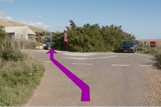 Walking direction photo: 31 for walk Castle and Beach, Abbotsbury, Dorset, Jurassic Coast.