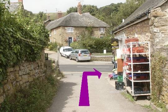 Walking direction photo: 39 for walk Castle and Beach, Abbotsbury, Dorset, Jurassic Coast.