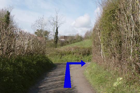 Walk direction photograph: 2 for walk Compton Abbas, Fontmell, Dorset, South West England.