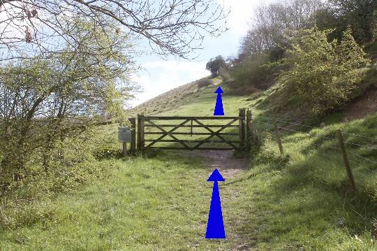 Walking direction photo: 13 for walk Compton Abbas, Fontmell, Dorset.