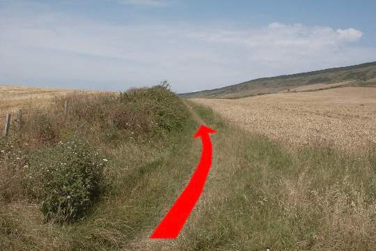 Walking direction photo: 7 for walk Swyre Head, Kimmeridge Bay, Dorset, Jurassic Coast.