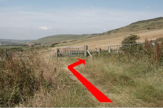 Walking direction photo: 11 for walk Swyre Head, Kimmeridge Bay, Dorset, Jurassic Coast.
