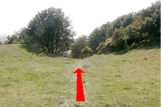 Walk direction photograph: 20 for walk Swyre Head, Kimmeridge Bay, Dorset, South West England.