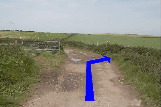 Walking direction photo: 3 for walk Corfe Castle Views, Kingston, Dorset.