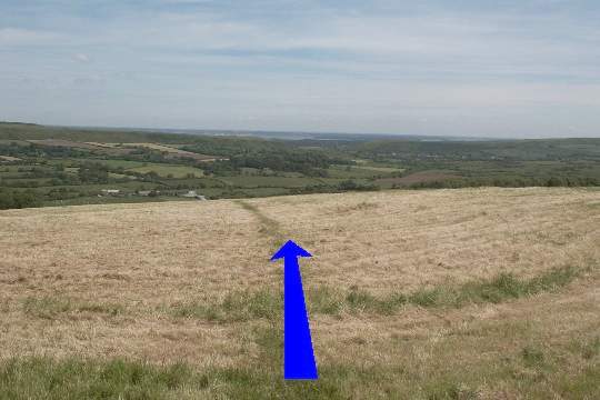 Walking direction photo: 11 for walk Corfe Castle Views, Kingston, Dorset.