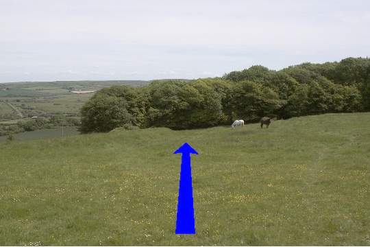 Walk direction photograph: 20 for walk Corfe Castle Views, Kingston, Dorset, South West England.