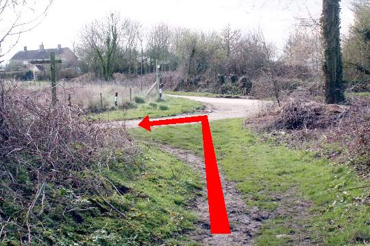 Walking direction photo: 5 for walk Cowgrove and Eyebridge, Pamphill, Dorset.