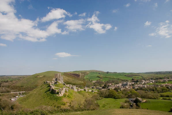 Picture, Photo, View of Corfe Castle, Dorset