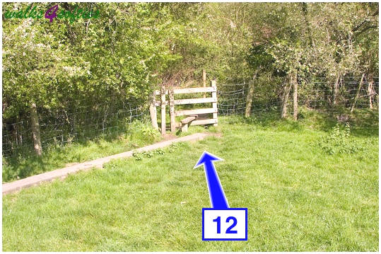 Walk direction photograph: 12 for walk Purbeck Way and West Hill, Corfe Castle, Dorset, South West England.