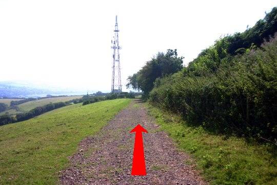 Walk direction photograph: 6 for walk West Bay, Eype (near Bridport), Dorset, South West England.