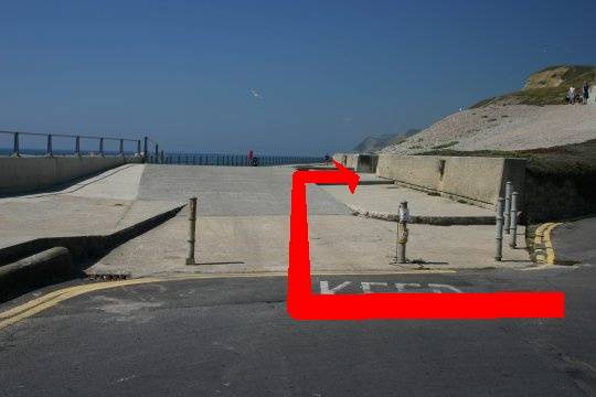 Walking direction photo: 15 for walk West Bay, Eype (near Bridport), Dorset, Jurassic Coast.