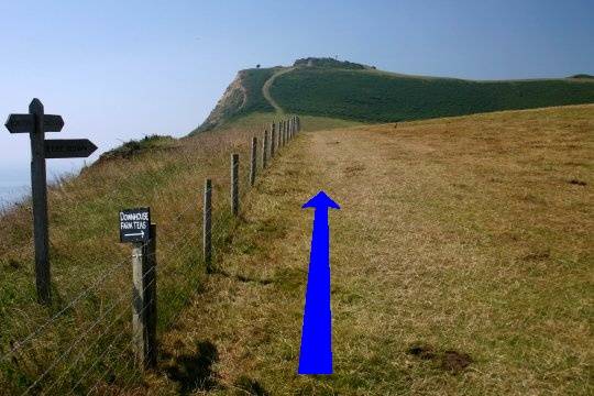Walking direction photo: 5 for walk Doghouse Hill, Eype (near Bridport), Dorset, Jurassic Coast.
