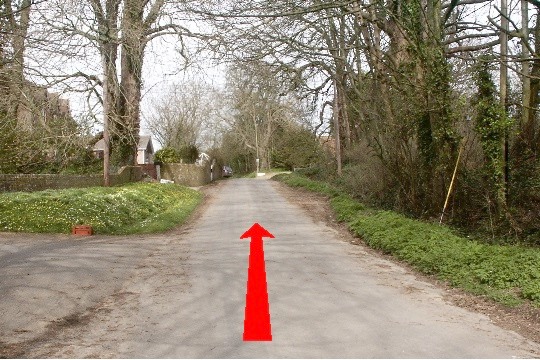 Walking direction photo: 1 for walk Brockington Down, Gussage All Saints, Dorset.