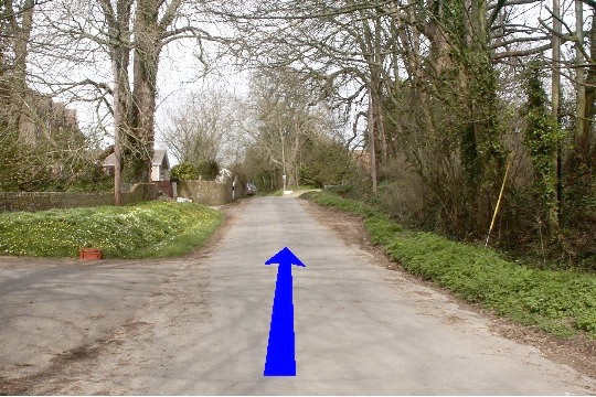 Walking direction photo: 1 for walk Ackling Dyke, Gussage All Saints, Dorset.