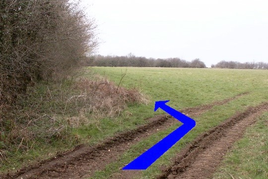 Walking direction photo: 7 for walk Ackling Dyke, Gussage All Saints, Dorset.