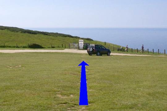 Walking direction photo: 1 for walk Scratchy Bottom, Lulworth, Dorset, Jurassic Coast.
