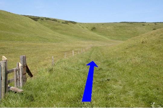 Walking direction photo: 7 for walk Scratchy Bottom, Lulworth, Dorset, Jurassic Coast.