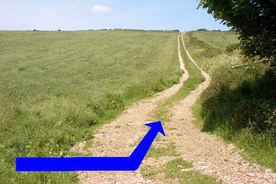 Walking direction photo: 11 for walk Scratchy Bottom, Lulworth, Dorset, Jurassic Coast.