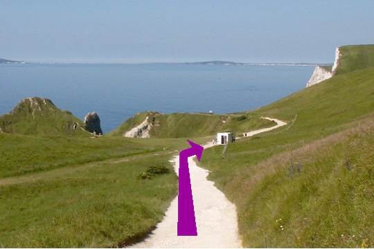 Walking direction photo: 3 for walk West Bottom, Lulworth, Dorset, Jurassic Coast.
