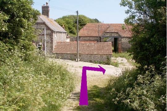 Walking direction photo: 21 for walk West Bottom, Lulworth, Dorset, Jurassic Coast.