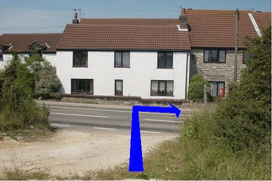 Walk direction photograph: 22 for walk Redcliff Point, Osmington, Dorset, South West England.