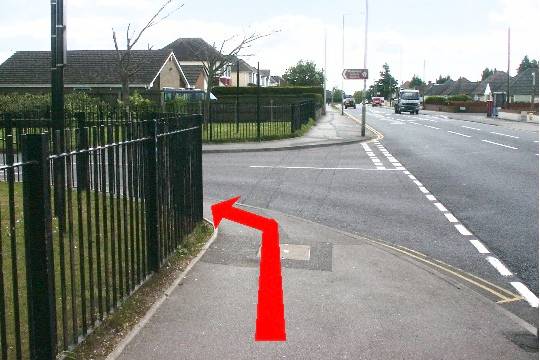 Walking direction photo: 11 for walk Bourne Valley, Rossmore Leisure Centre, Dorset.