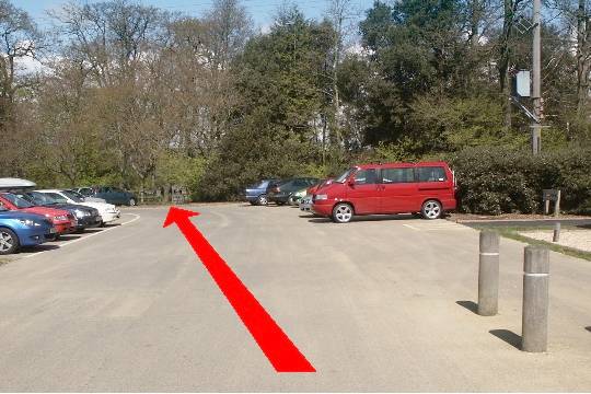 Walking direction photo: 1 for walk Around the park, Upton Park, Dorset.