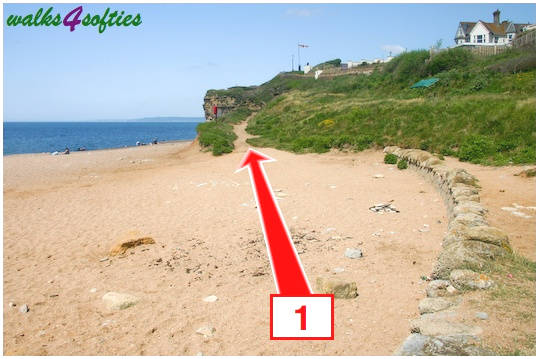 Walking direction photo: 1 for walk Freshwater, Burton Beach, Dorset, Jurassic Coast.