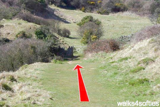 Walk direction photograph: 6 for walk Dancing Ledge, Durlston, Dorset, South West England.