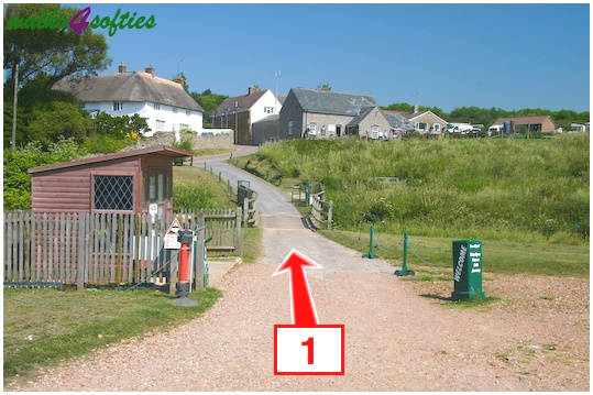 Walking direction photo: 1 for walk St Gabriel's and Langdon Hill, Seatown, Dorset, Jurassic Coast.