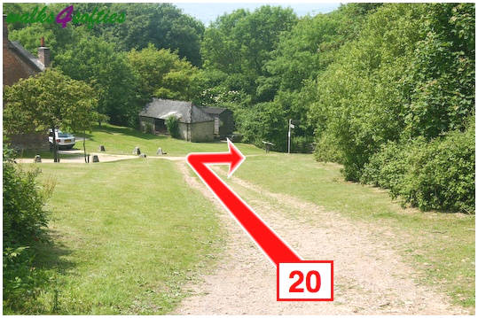 Walk direction photograph: 20 for walk St Gabriel's and Langdon Hill, Seatown, Dorset, South West England.