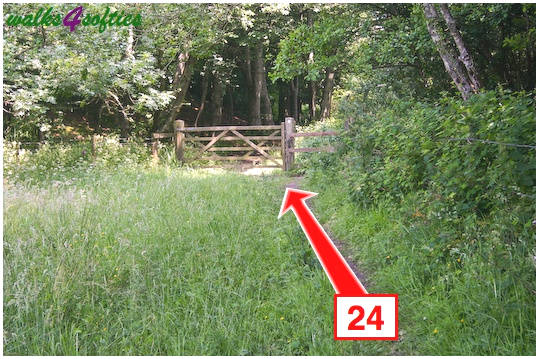 Walk direction photograph: 24 for walk St Gabriel's and Langdon Hill, Seatown, Dorset, South West England.