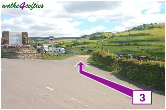 Walking direction photo: 3 for walk Doghouse Hill, Seatown, Dorset, Jurassic Coast.