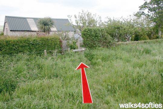 Walk direction photograph: 14 for walk Swyre and Puncknowle, West Bexington, Dorset, South West England.