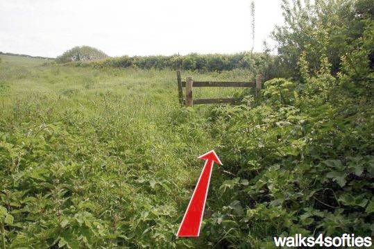 Walk direction photograph: 20 for walk Swyre and Puncknowle, West Bexington, Dorset, South West England.