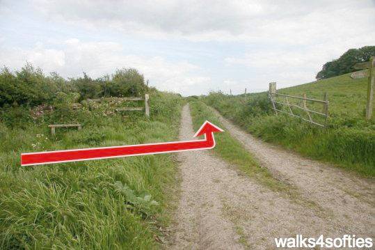 Walk direction photograph: 24 for walk Swyre and Puncknowle, West Bexington, Dorset, South West England.