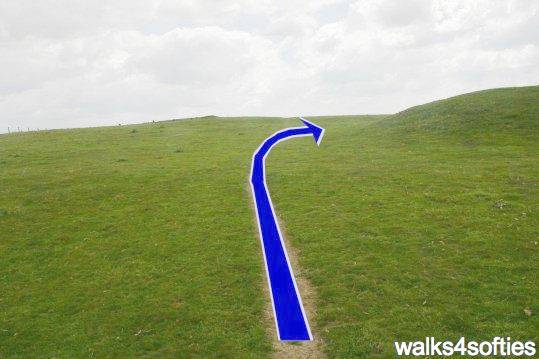 Walking direction photo: 13 for walk Limekiln Hill, West Bexington, Dorset, Jurassic Coast.