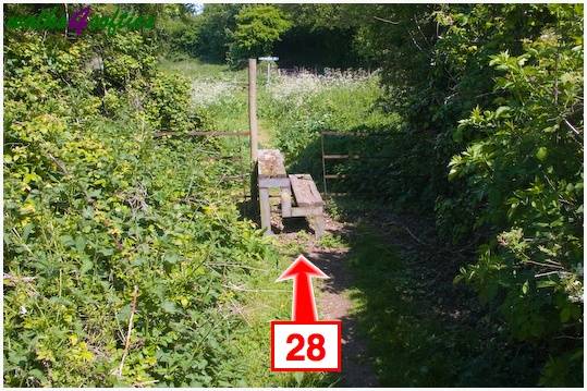 Walk direction photograph: 28 for walk Stinford Church, Hardy's Cottage, Dorset, South West England.