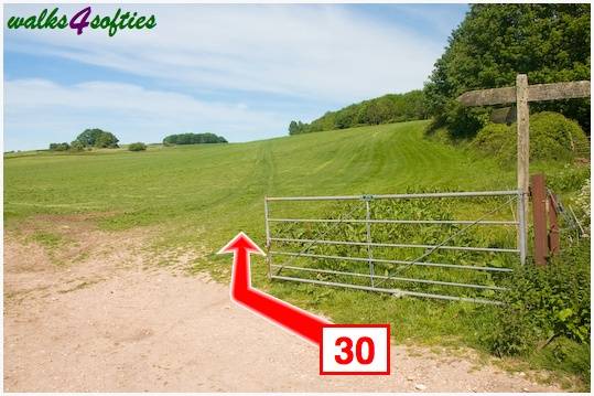 Walk direction photograph: 30 for walk Stinford Church, Hardy's Cottage, Dorset, South West England.